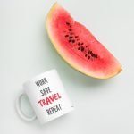 "Work Travel Repeat" Coffee Mug (CMTR105) - Image 5