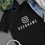 'Custom Instagram' Half Sleeve T-Shirt - Image 3