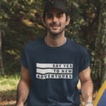 'Say Yes To New Adventures' Navy Blue T-Shirt