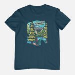 'Adventure Awaits' Petrol Blue Half Sleeve T-Shirt - Image 2