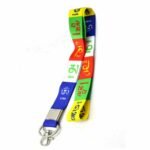 Tibetan Mantra Prayer Printed Fabric Keychain Lanyard